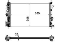 Radiator, engine cooling PREMIUM LINE