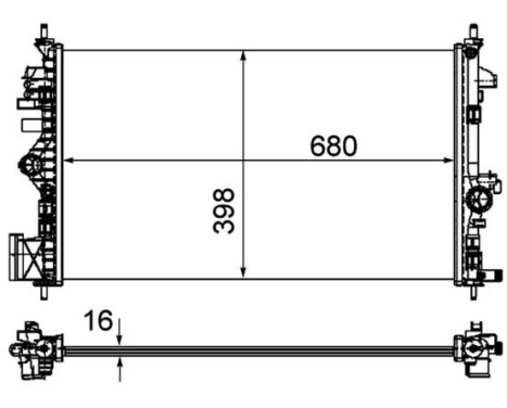 Radiator, engine cooling PREMIUM LINE, Image 2