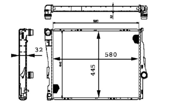 Radiator, engine cooling PREMIUM LINE, Image 2