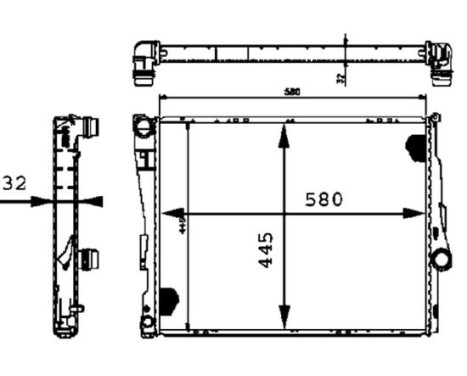 Radiator, engine cooling PREMIUM LINE, Image 2