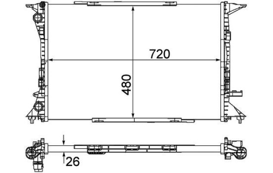 Radiator, engine cooling PREMIUM LINE, Image 10