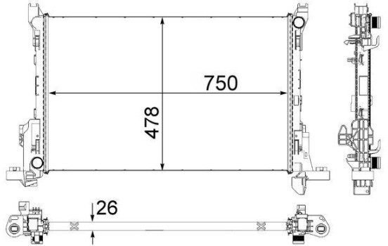 Radiator, engine cooling PREMIUM LINE