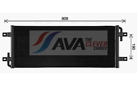 Radiator, engine cooling RE2145 Ava Quality Cooling, Image 3