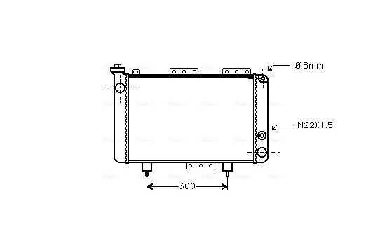 Radiator, engine cooling RT2001 Ava Quality Cooling