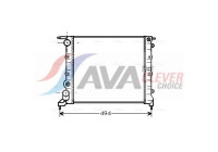 Radiator, engine cooling RT2042 Ava Quality Cooling
