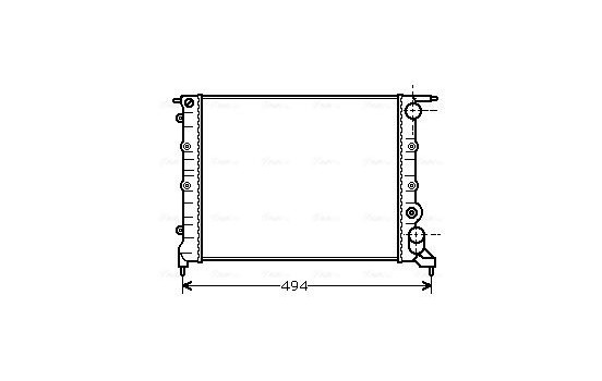 Radiator, engine cooling RT2043 Ava Quality Cooling