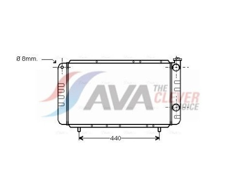 Radiator, engine cooling RT2058 Ava Quality Cooling