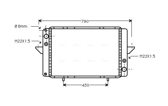 Radiator, engine cooling RT2060 Ava Quality Cooling