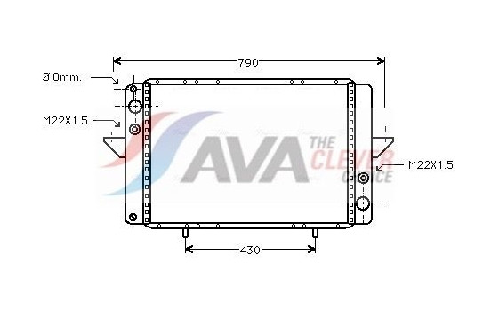 Radiator, engine cooling RT2060 Ava Quality Cooling