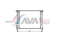 Radiator, engine cooling RT2118 Ava Quality Cooling