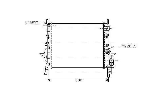 Radiator, engine cooling RT2158 Ava Quality Cooling