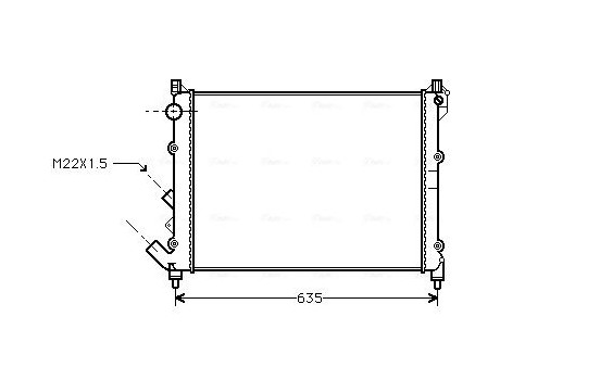 Radiator, engine cooling RT2164 Ava Quality Cooling