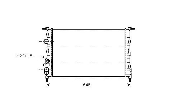 Radiator, engine cooling RT2198 Ava Quality Cooling