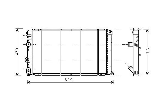 Radiator, engine cooling RT2263 Ava Quality Cooling