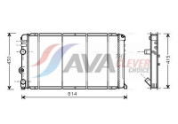 Radiator, engine cooling RT2263 Ava Quality Cooling