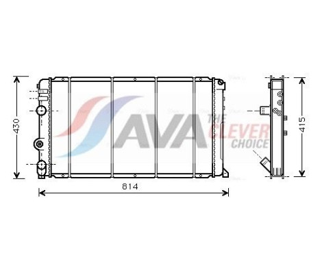 Radiator, engine cooling RT2263 Ava Quality Cooling