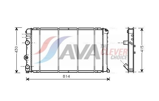 Radiator, engine cooling RT2263 Ava Quality Cooling