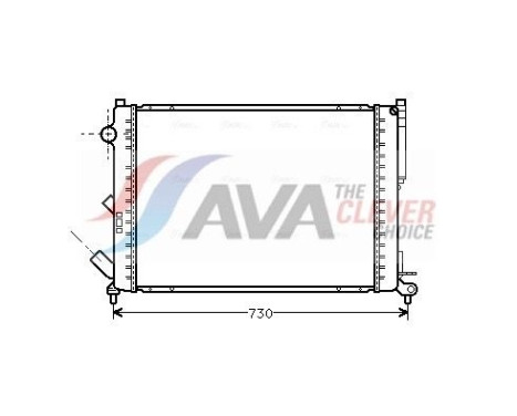 Radiator, engine cooling RT2301 Ava Quality Cooling