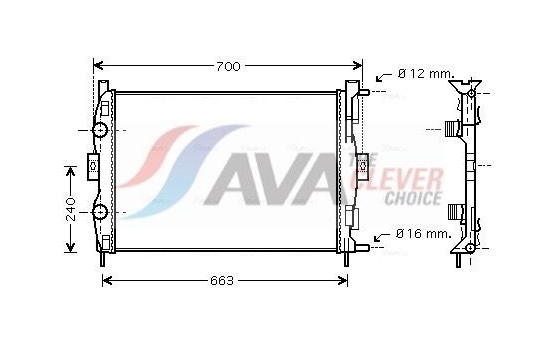 Radiator, engine cooling RT2306 Ava Quality Cooling