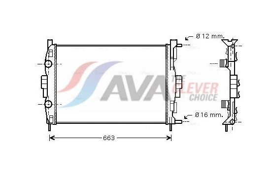 Radiator, engine cooling RT2307 Ava Quality Cooling