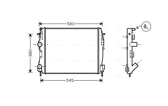 Radiator, engine cooling RT2309 Ava Quality Cooling