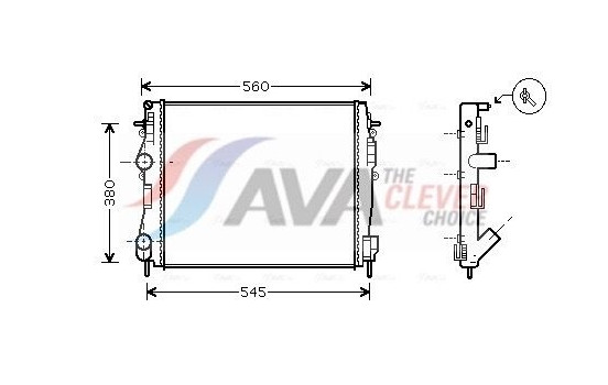Radiator, engine cooling RT2309 Ava Quality Cooling
