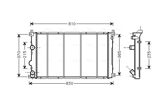 Radiator, engine cooling RT2361 Ava Quality Cooling