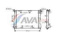Radiator, engine cooling RT2372 Ava Quality Cooling