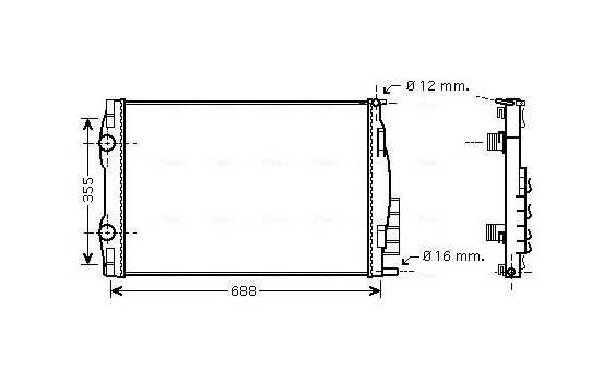 Radiator, engine cooling RT2387 Ava Quality Cooling