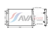 Radiator, engine cooling RT2387 Ava Quality Cooling