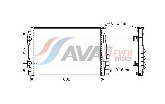 Radiator, engine cooling RT2387 Ava Quality Cooling