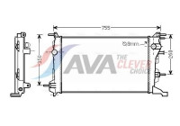 Radiator, engine cooling RT2410 Ava Quality Cooling