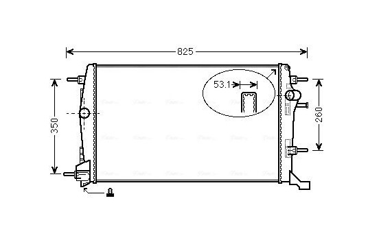 Radiator, engine cooling RT2414 Ava Quality Cooling