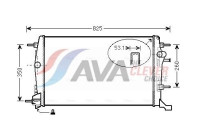 Radiator, engine cooling RT2414 Ava Quality Cooling