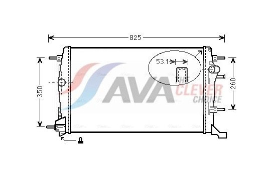Radiator, engine cooling RT2414 Ava Quality Cooling