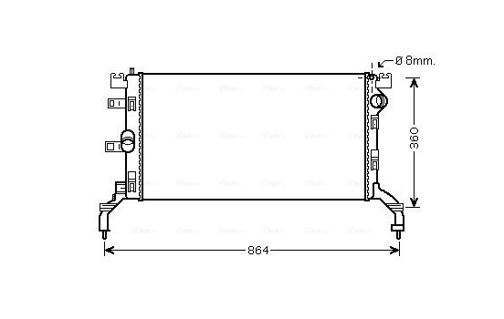 Radiator, engine cooling RT2415 Ava Quality Cooling