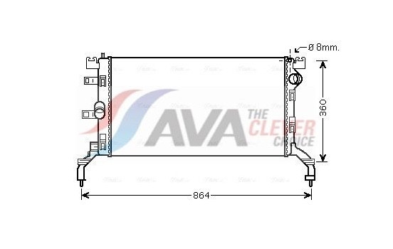 Radiator, engine cooling RT2415 Ava Quality Cooling