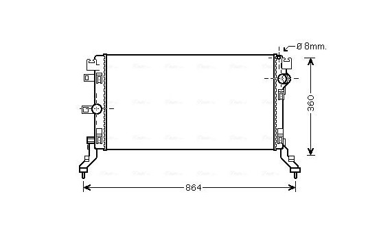 Radiator, engine cooling RT2418 Ava Quality Cooling