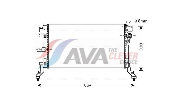 Radiator, engine cooling RT2418 Ava Quality Cooling