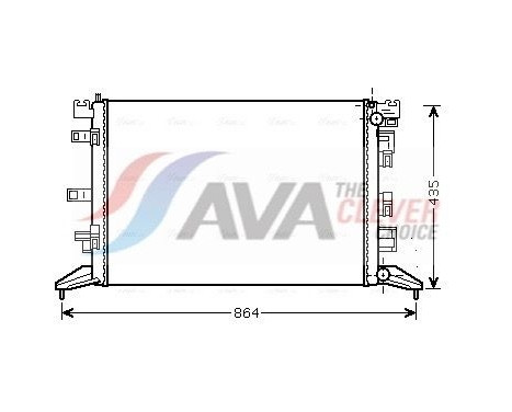 Radiator, engine cooling RT2425 Ava Quality Cooling