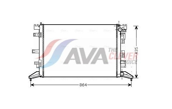 Radiator, engine cooling RT2425 Ava Quality Cooling