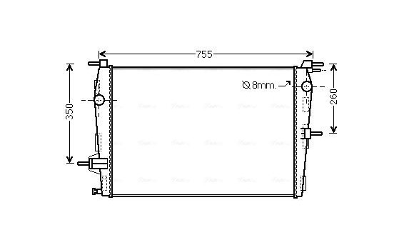 Radiator, engine cooling RT2458 Ava Quality Cooling