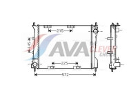 Radiator, engine cooling RT2554 Ava Quality Cooling
