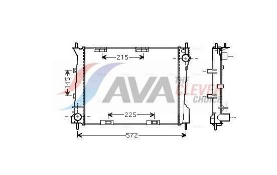 Radiator, engine cooling RT2554 Ava Quality Cooling