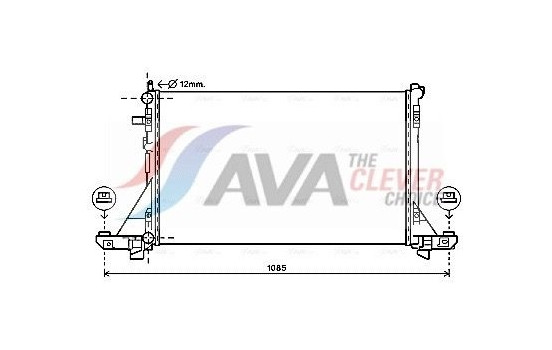 Radiator, engine cooling RT2561 Ava Quality Cooling