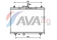 Radiator, engine cooling RT2603 Ava Quality Cooling