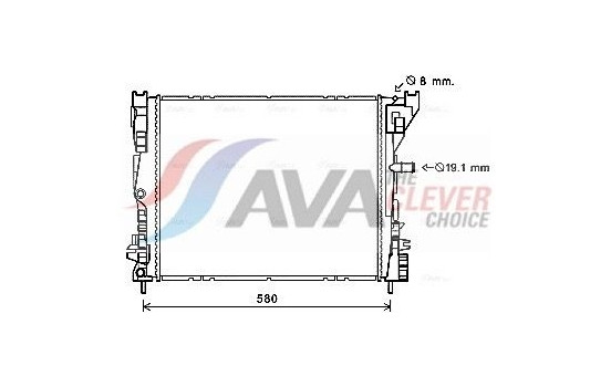 Radiator, engine cooling RT2608 Ava Quality Cooling
