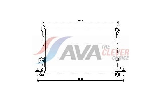 Radiator, engine cooling RT2624 Ava Quality Cooling