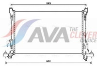 Radiator, engine cooling RT2625 Ava Quality Cooling