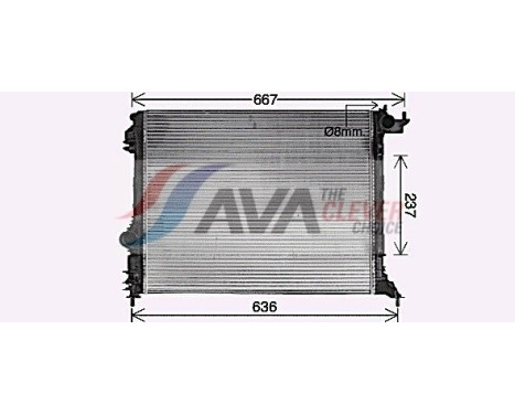 Radiator, engine cooling RT2645 Ava Quality Cooling, Image 2